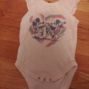 Baby girl classic minnie & mickey onesie
